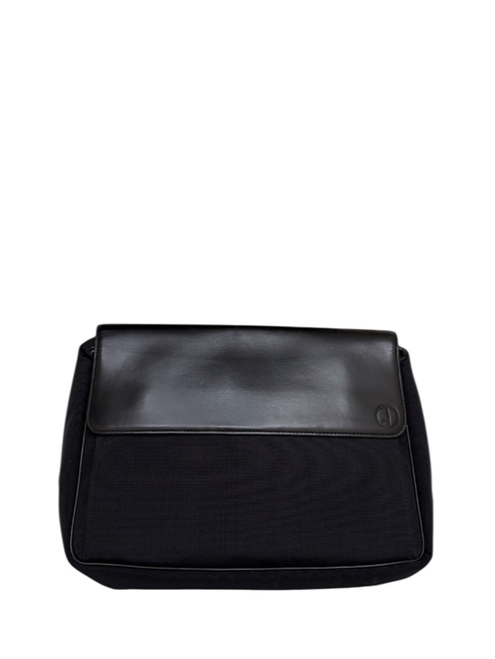 DUNHILL - BLACK LEATHER NYLON POCHETTE POUR HOMME TRAVEL BAG POUCH CLUTCH